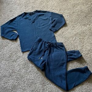 Waffle Knit Sweater Loungewear Set